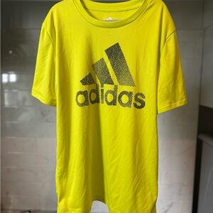 Adidas Kids Yellow chartreuse T-Shirt performance dry fit athletic